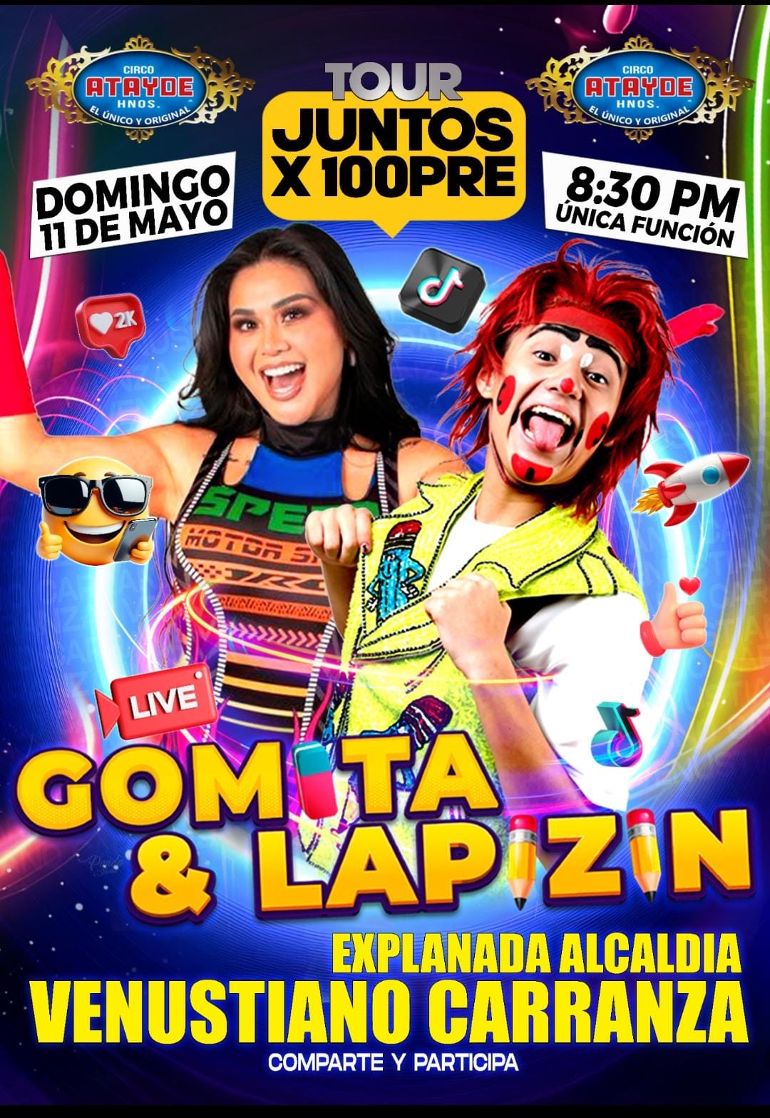 Gomita y Lapizin – Juntos X 100PRE Tour en Circo Atayde