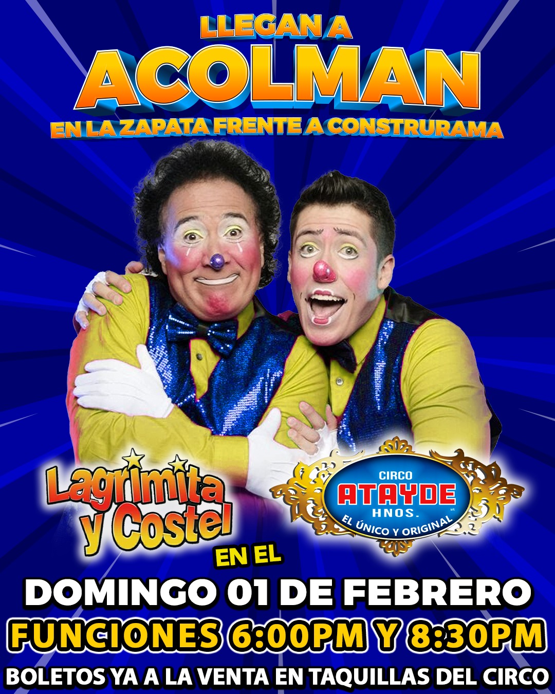 Lagrimita y Costel en Circo Atayde Acolman